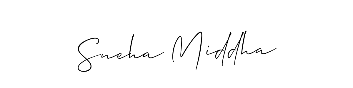 if you are searching for the best signature style for your name Sneha Middha. so please give up your signature search. here we have designed multiple signature styles  using Allison_Script. Sneha Middha signature style 2 images and pictures png