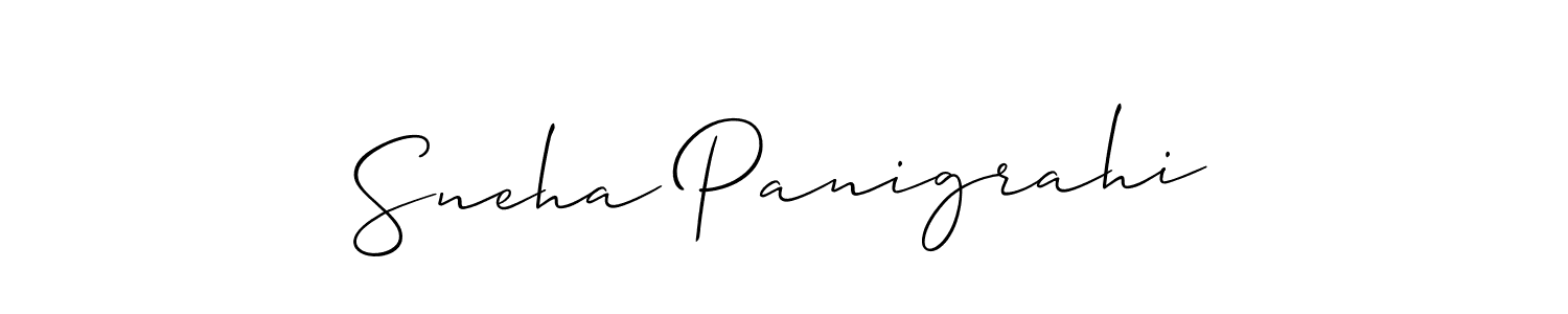 Sneha Panigrahi stylish signature style. Best Handwritten Sign (Allison_Script) for my name. Handwritten Signature Collection Ideas for my name Sneha Panigrahi. Sneha Panigrahi signature style 2 images and pictures png