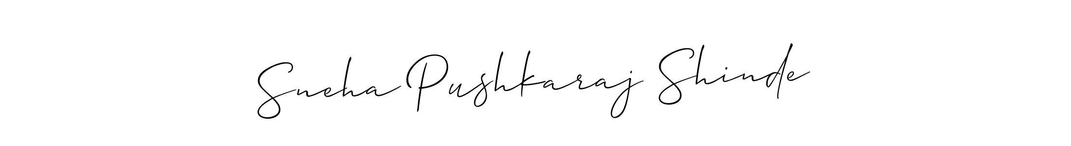 It looks lik you need a new signature style for name Sneha Pushkaraj Shinde. Design unique handwritten (Allison_Script) signature with our free signature maker in just a few clicks. Sneha Pushkaraj Shinde signature style 2 images and pictures png