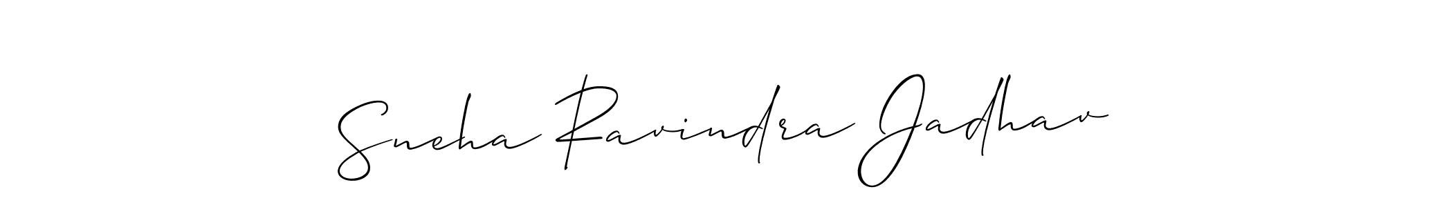 It looks lik you need a new signature style for name Sneha Ravindra Jadhav. Design unique handwritten (Allison_Script) signature with our free signature maker in just a few clicks. Sneha Ravindra Jadhav signature style 2 images and pictures png