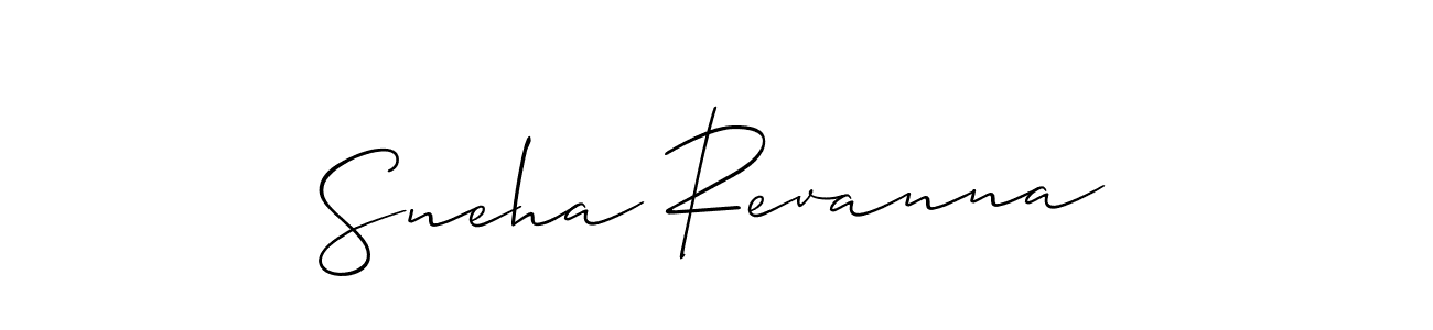 How to make Sneha Revanna name signature. Use Allison_Script style for creating short signs online. This is the latest handwritten sign. Sneha Revanna signature style 2 images and pictures png