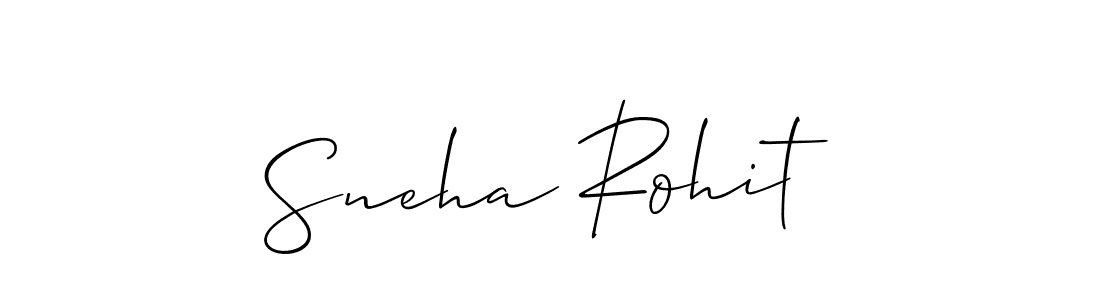 How to make Sneha Rohit name signature. Use Allison_Script style for creating short signs online. This is the latest handwritten sign. Sneha Rohit signature style 2 images and pictures png