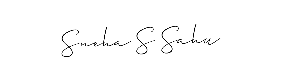 You should practise on your own different ways (Allison_Script) to write your name (Sneha S Sahu) in signature. don't let someone else do it for you. Sneha S Sahu signature style 2 images and pictures png