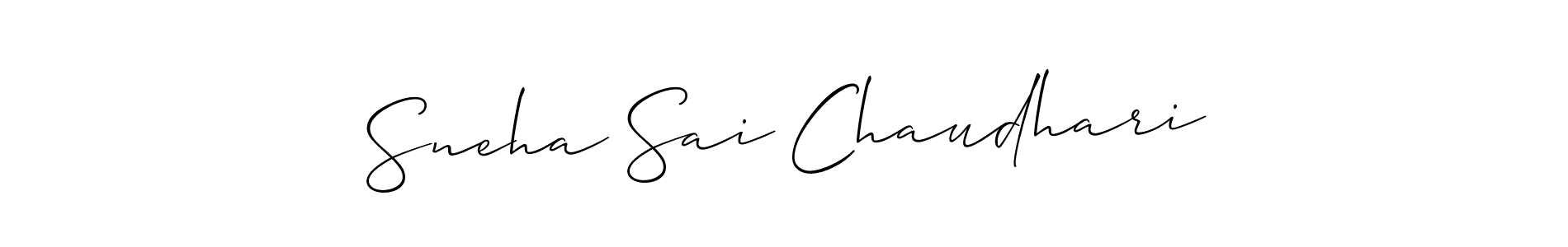 if you are searching for the best signature style for your name Sneha Sai Chaudhari. so please give up your signature search. here we have designed multiple signature styles  using Allison_Script. Sneha Sai Chaudhari signature style 2 images and pictures png