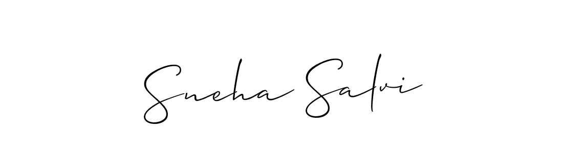Sneha Salvi stylish signature style. Best Handwritten Sign (Allison_Script) for my name. Handwritten Signature Collection Ideas for my name Sneha Salvi. Sneha Salvi signature style 2 images and pictures png