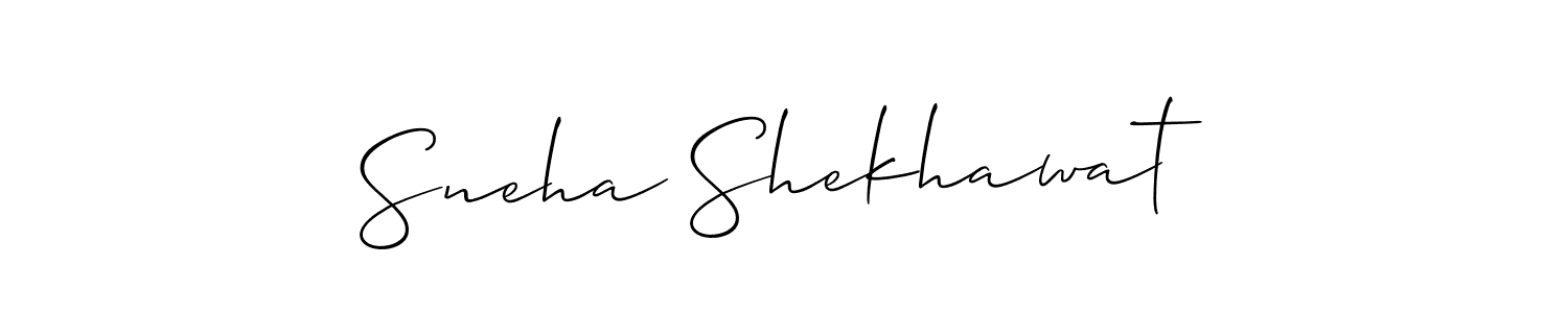 How to make Sneha Shekhawat signature? Allison_Script is a professional autograph style. Create handwritten signature for Sneha Shekhawat name. Sneha Shekhawat signature style 2 images and pictures png