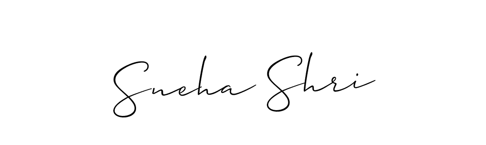 How to make Sneha Shri signature? Allison_Script is a professional autograph style. Create handwritten signature for Sneha Shri name. Sneha Shri signature style 2 images and pictures png