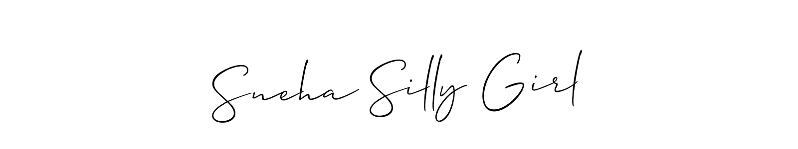 How to Draw Sneha Silly Girl signature style? Allison_Script is a latest design signature styles for name Sneha Silly Girl. Sneha Silly Girl signature style 2 images and pictures png
