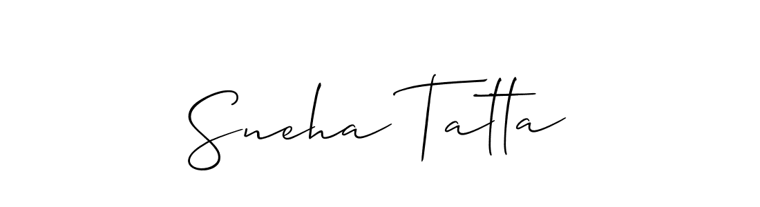 Create a beautiful signature design for name Sneha Tatta. With this signature (Allison_Script) fonts, you can make a handwritten signature for free. Sneha Tatta signature style 2 images and pictures png