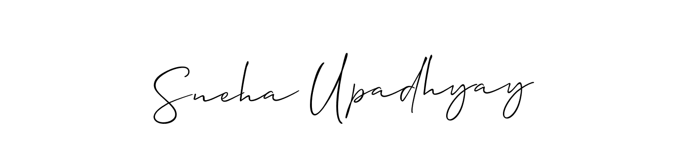 Design your own signature with our free online signature maker. With this signature software, you can create a handwritten (Allison_Script) signature for name Sneha Upadhyay. Sneha Upadhyay signature style 2 images and pictures png