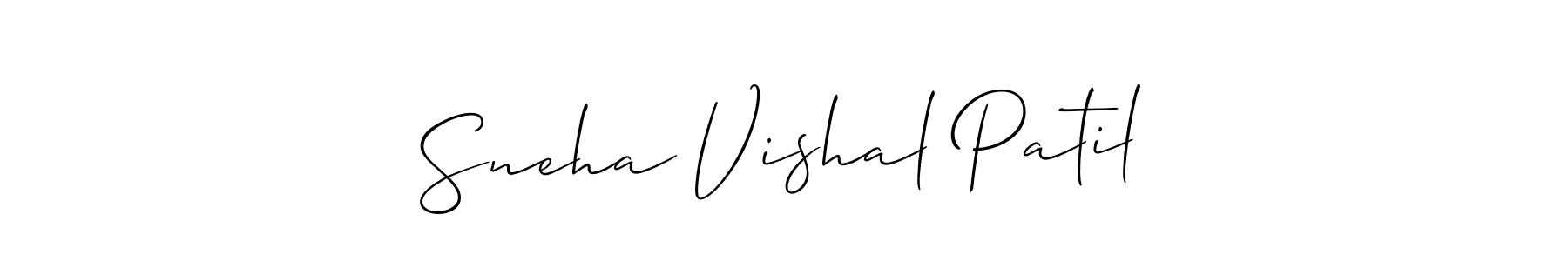 Similarly Allison_Script is the best handwritten signature design. Signature creator online .You can use it as an online autograph creator for name Sneha Vishal Patil. Sneha Vishal Patil signature style 2 images and pictures png