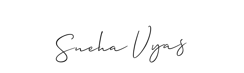 Use a signature maker to create a handwritten signature online. With this signature software, you can design (Allison_Script) your own signature for name Sneha Vyas. Sneha Vyas signature style 2 images and pictures png