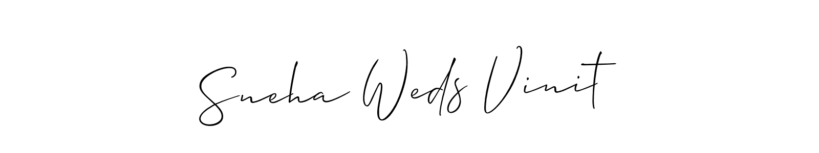 Check out images of Autograph of Sneha Weds Vinit name. Actor Sneha Weds Vinit Signature Style. Allison_Script is a professional sign style online. Sneha Weds Vinit signature style 2 images and pictures png