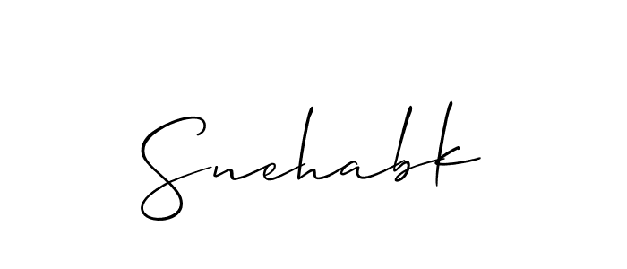 Create a beautiful signature design for name Snehabk. With this signature (Allison_Script) fonts, you can make a handwritten signature for free. Snehabk signature style 2 images and pictures png