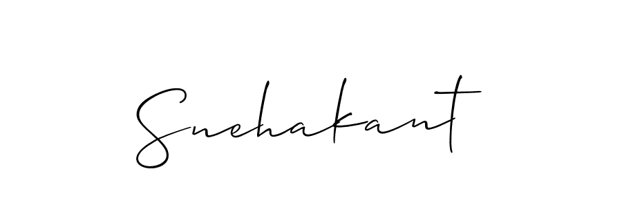 Use a signature maker to create a handwritten signature online. With this signature software, you can design (Allison_Script) your own signature for name Snehakant. Snehakant signature style 2 images and pictures png