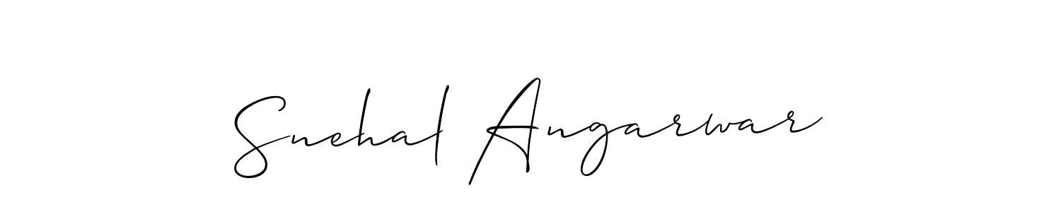 Use a signature maker to create a handwritten signature online. With this signature software, you can design (Allison_Script) your own signature for name Snehal Angarwar. Snehal Angarwar signature style 2 images and pictures png