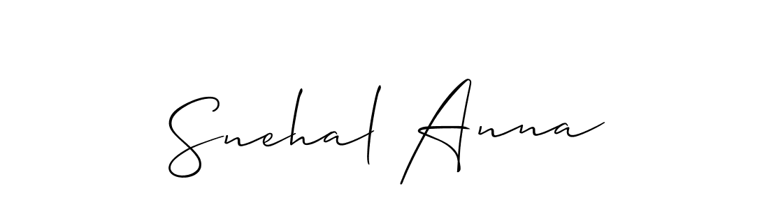 Make a beautiful signature design for name Snehal Anna. With this signature (Allison_Script) style, you can create a handwritten signature for free. Snehal Anna signature style 2 images and pictures png