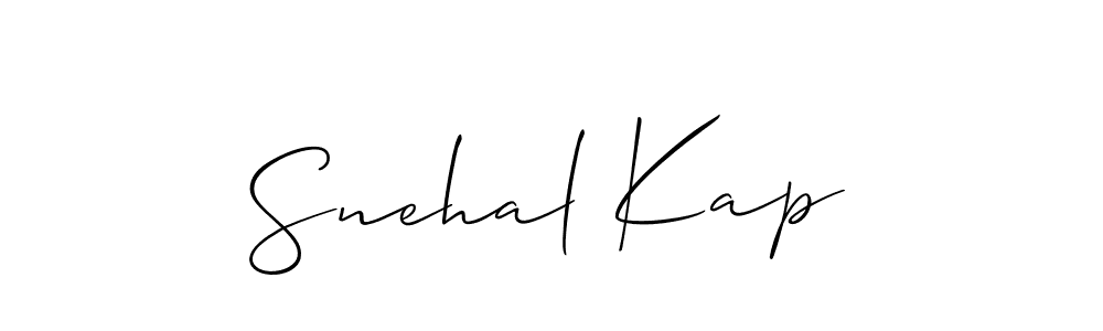 How to make Snehal Kap signature? Allison_Script is a professional autograph style. Create handwritten signature for Snehal Kap name. Snehal Kap signature style 2 images and pictures png