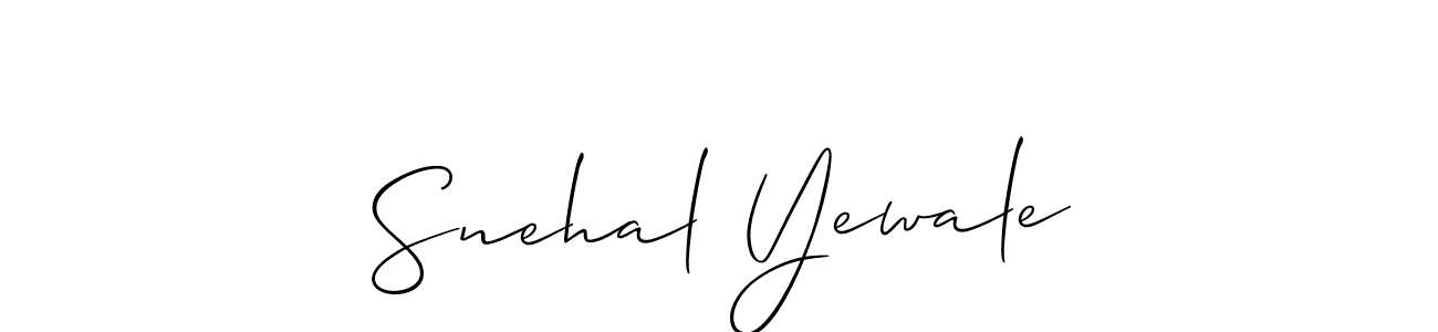The best way (Allison_Script) to make a short signature is to pick only two or three words in your name. The name Snehal Yewale include a total of six letters. For converting this name. Snehal Yewale signature style 2 images and pictures png