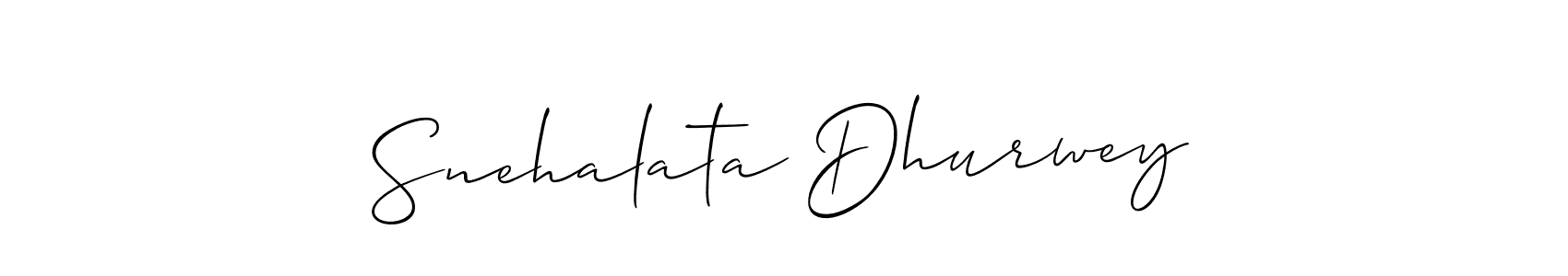 Use a signature maker to create a handwritten signature online. With this signature software, you can design (Allison_Script) your own signature for name Snehalata Dhurwey. Snehalata Dhurwey signature style 2 images and pictures png