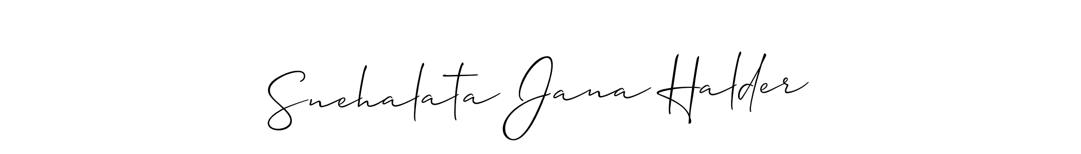Snehalata Jana Halder stylish signature style. Best Handwritten Sign (Allison_Script) for my name. Handwritten Signature Collection Ideas for my name Snehalata Jana Halder. Snehalata Jana Halder signature style 2 images and pictures png