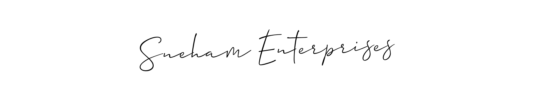 Make a beautiful signature design for name Sneham Enterprises. Use this online signature maker to create a handwritten signature for free. Sneham Enterprises signature style 2 images and pictures png