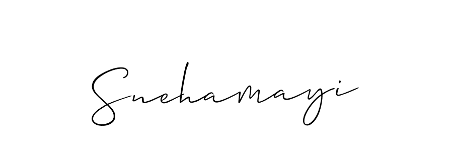 How to make Snehamayi signature? Allison_Script is a professional autograph style. Create handwritten signature for Snehamayi name. Snehamayi signature style 2 images and pictures png