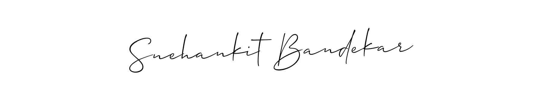 How to make Snehankit Bandekar name signature. Use Allison_Script style for creating short signs online. This is the latest handwritten sign. Snehankit Bandekar signature style 2 images and pictures png