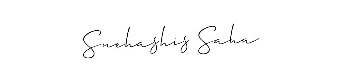 How to make Snehashis Saha name signature. Use Allison_Script style for creating short signs online. This is the latest handwritten sign. Snehashis Saha signature style 2 images and pictures png