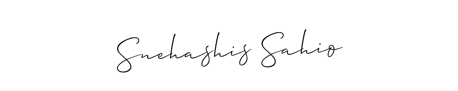 How to Draw Snehashis Sahio signature style? Allison_Script is a latest design signature styles for name Snehashis Sahio. Snehashis Sahio signature style 2 images and pictures png