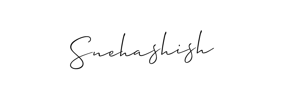 Use a signature maker to create a handwritten signature online. With this signature software, you can design (Allison_Script) your own signature for name Snehashish. Snehashish signature style 2 images and pictures png