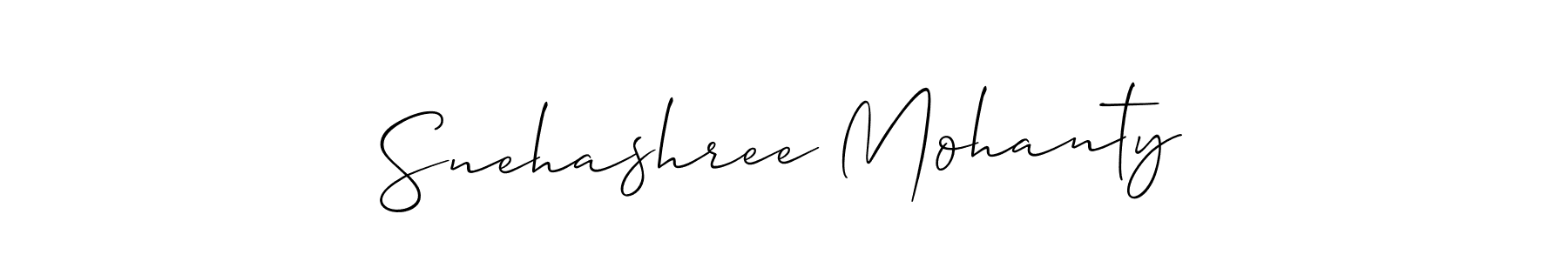 Similarly Allison_Script is the best handwritten signature design. Signature creator online .You can use it as an online autograph creator for name Snehashree Mohanty. Snehashree Mohanty signature style 2 images and pictures png