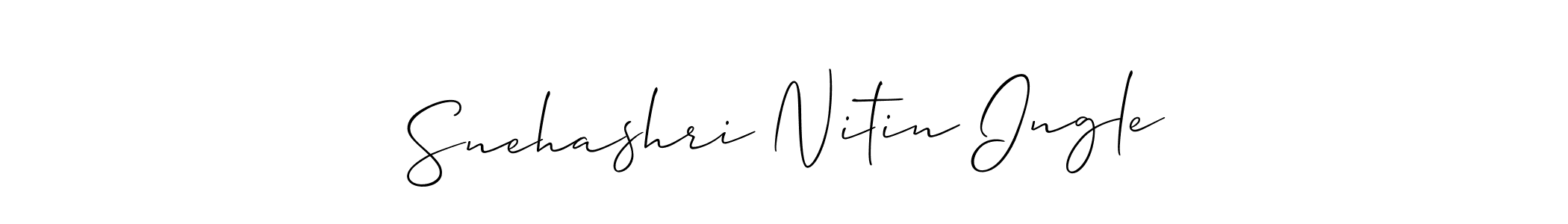 Snehashri Nitin Ingle stylish signature style. Best Handwritten Sign (Allison_Script) for my name. Handwritten Signature Collection Ideas for my name Snehashri Nitin Ingle. Snehashri Nitin Ingle signature style 2 images and pictures png