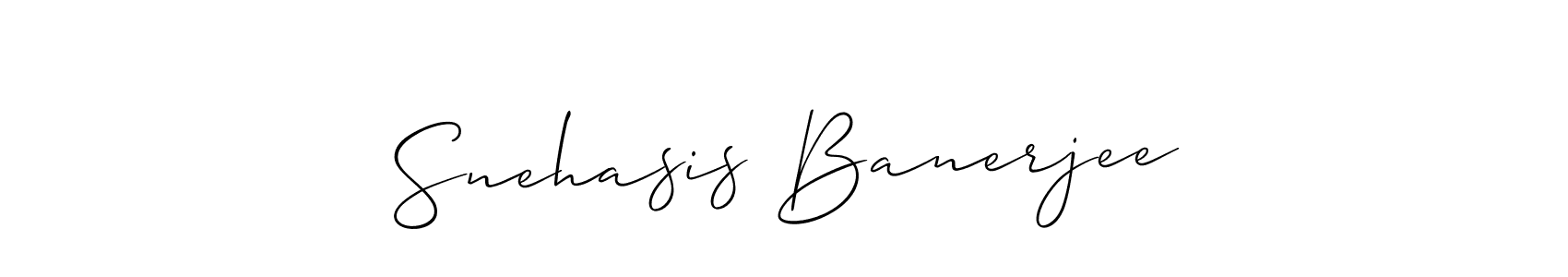 Allison_Script is a professional signature style that is perfect for those who want to add a touch of class to their signature. It is also a great choice for those who want to make their signature more unique. Get Snehasis Banerjee name to fancy signature for free. Snehasis Banerjee signature style 2 images and pictures png