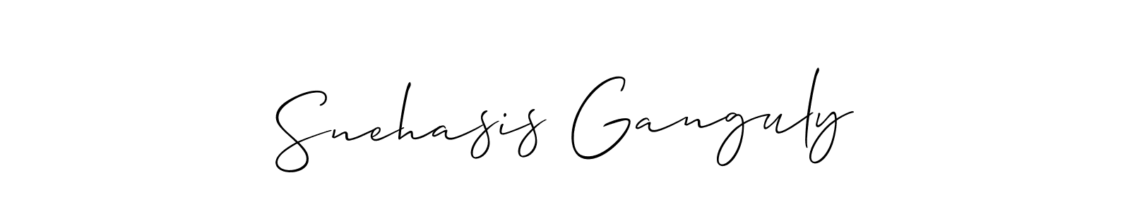 How to Draw Snehasis Ganguly signature style? Allison_Script is a latest design signature styles for name Snehasis Ganguly. Snehasis Ganguly signature style 2 images and pictures png