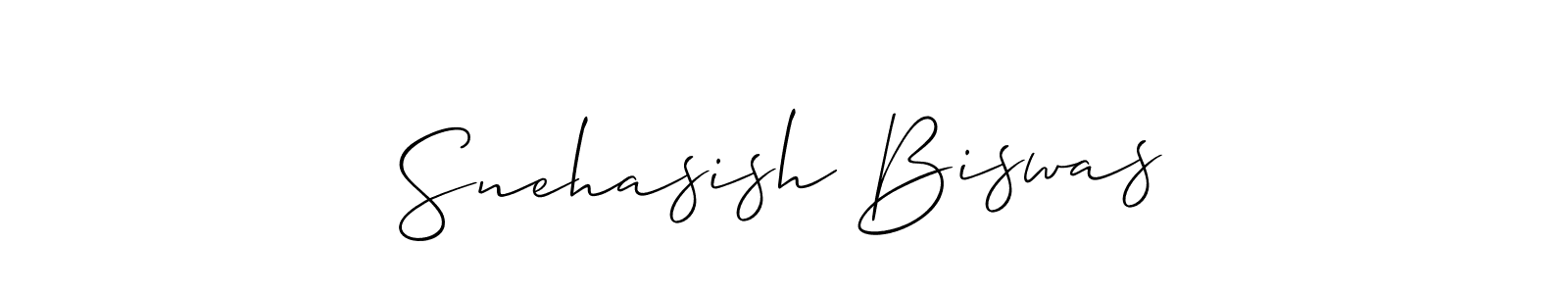 Make a short Snehasish Biswas signature style. Manage your documents anywhere anytime using Allison_Script. Create and add eSignatures, submit forms, share and send files easily. Snehasish Biswas signature style 2 images and pictures png