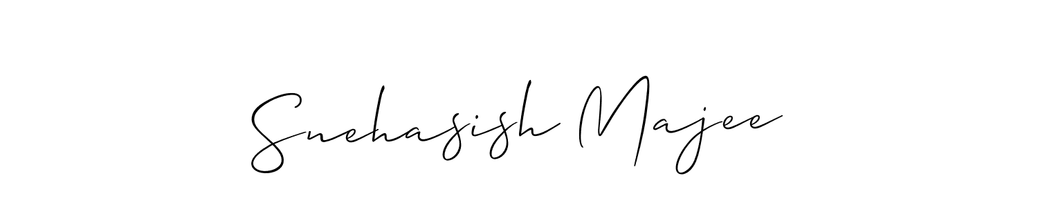 You should practise on your own different ways (Allison_Script) to write your name (Snehasish Majee) in signature. don't let someone else do it for you. Snehasish Majee signature style 2 images and pictures png