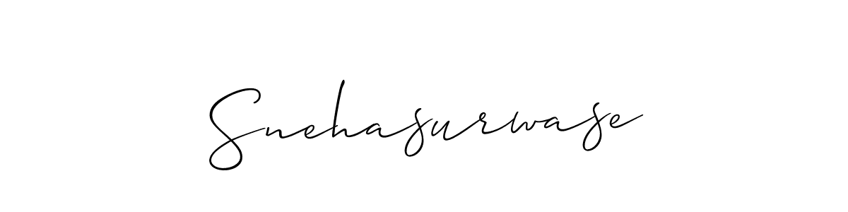 if you are searching for the best signature style for your name Snehasurwase. so please give up your signature search. here we have designed multiple signature styles  using Allison_Script. Snehasurwase signature style 2 images and pictures png