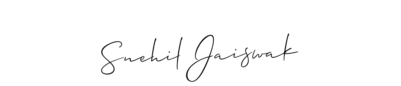 Also You can easily find your signature by using the search form. We will create Snehil Jaiswak name handwritten signature images for you free of cost using Allison_Script sign style. Snehil Jaiswak signature style 2 images and pictures png