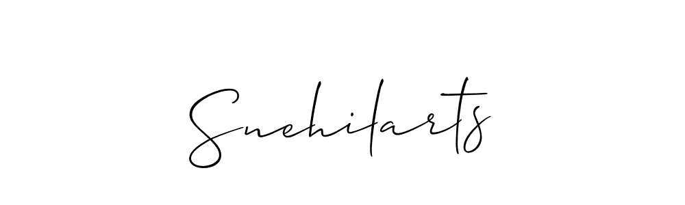 Also we have Snehilarts name is the best signature style. Create professional handwritten signature collection using Allison_Script autograph style. Snehilarts signature style 2 images and pictures png