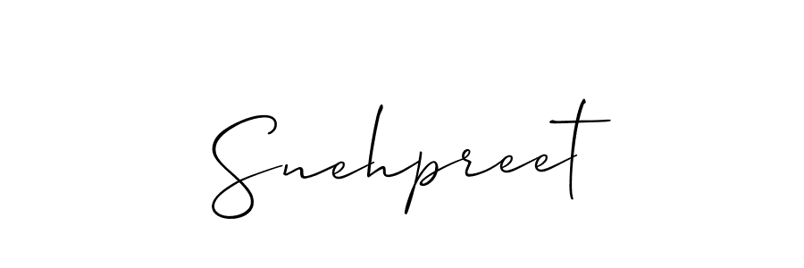 Allison_Script is a professional signature style that is perfect for those who want to add a touch of class to their signature. It is also a great choice for those who want to make their signature more unique. Get Snehpreet name to fancy signature for free. Snehpreet signature style 2 images and pictures png
