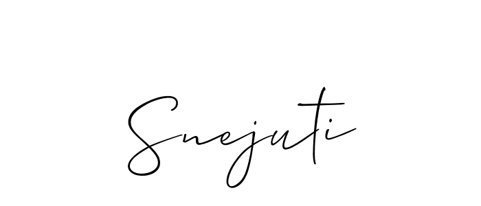 How to make Snejuti signature? Allison_Script is a professional autograph style. Create handwritten signature for Snejuti name. Snejuti signature style 2 images and pictures png