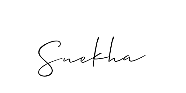 Best and Professional Signature Style for Snekha. Allison_Script Best Signature Style Collection. Snekha signature style 2 images and pictures png