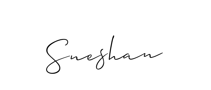 How to make Sneshan signature? Allison_Script is a professional autograph style. Create handwritten signature for Sneshan name. Sneshan signature style 2 images and pictures png