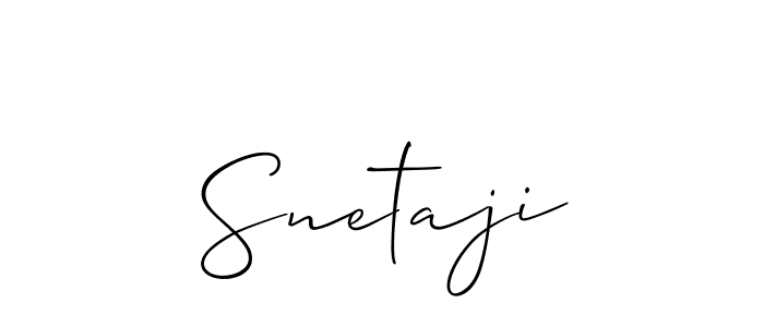 Also You can easily find your signature by using the search form. We will create Snetaji name handwritten signature images for you free of cost using Allison_Script sign style. Snetaji signature style 2 images and pictures png