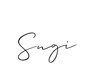 How to make Sngi signature? Allison_Script is a professional autograph style. Create handwritten signature for Sngi name. Sngi signature style 2 images and pictures png