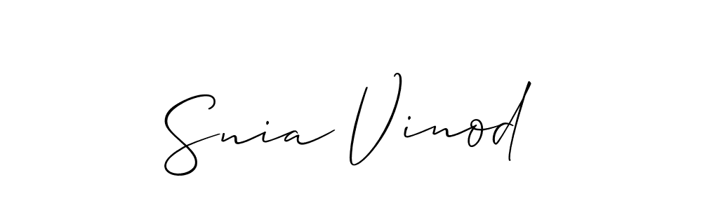 Also You can easily find your signature by using the search form. We will create Snia Vinod name handwritten signature images for you free of cost using Allison_Script sign style. Snia Vinod signature style 2 images and pictures png