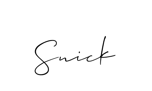 Similarly Allison_Script is the best handwritten signature design. Signature creator online .You can use it as an online autograph creator for name Snick. Snick signature style 2 images and pictures png