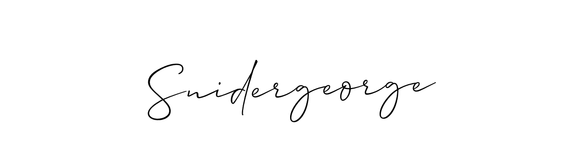 Similarly Allison_Script is the best handwritten signature design. Signature creator online .You can use it as an online autograph creator for name Snidergeorge. Snidergeorge signature style 2 images and pictures png