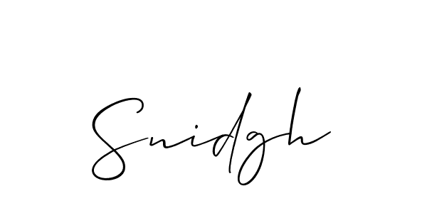 Design your own signature with our free online signature maker. With this signature software, you can create a handwritten (Allison_Script) signature for name Snidgh. Snidgh signature style 2 images and pictures png